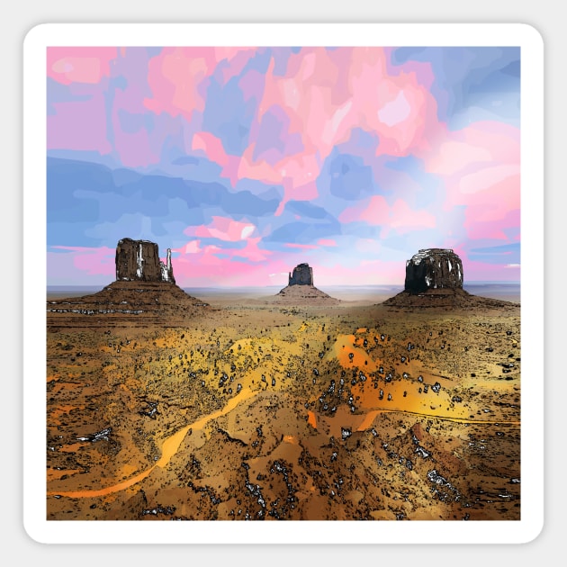 Monument Valley Magnet by JonDelorme